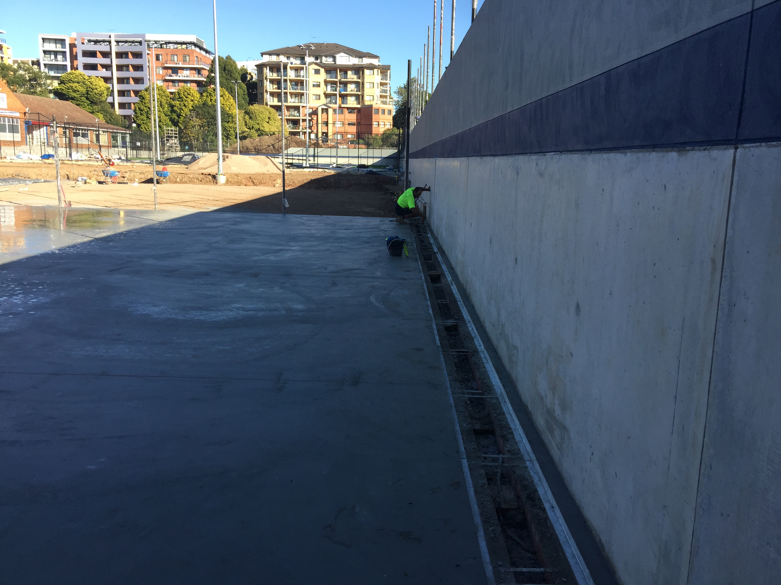Concrete retaining wall tennis courts Court Craft Concrete retaining wall tennis courts Court Craft