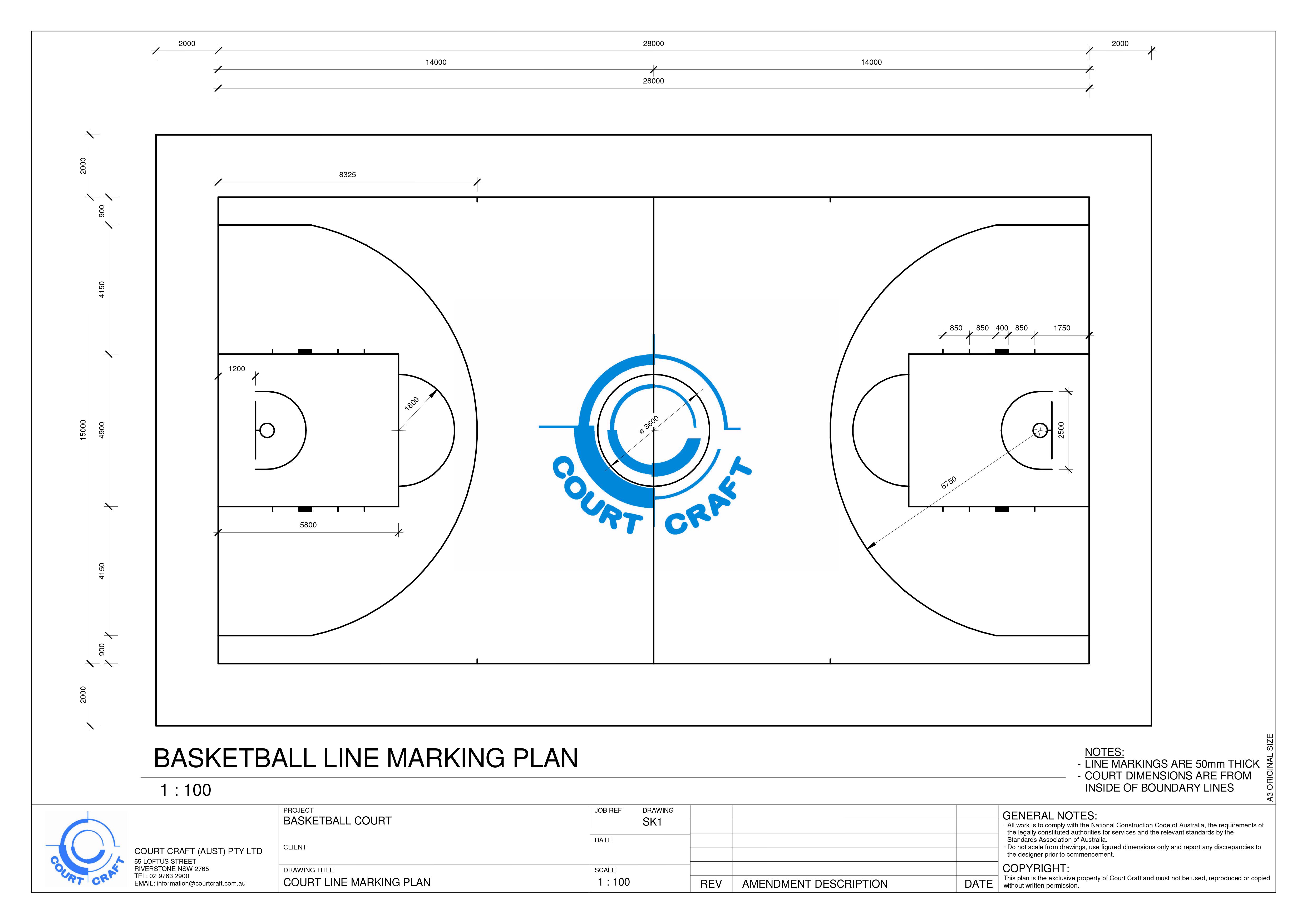 High School Basketball Court Dimensions